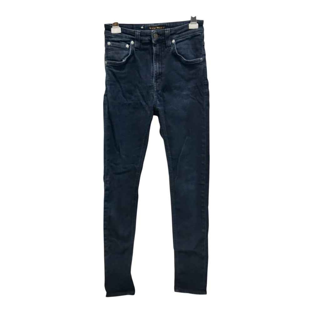 Nudie Skinny Jeans‎ Womens W26 L28 Hightop Tilde Dark Blue High Waist Organic